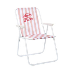 Lot de 3 Chaises Pliantes Extérieur Multicolore Rayures 44 x 52 x 75 cm Gain de Place