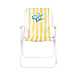 Lot de 6 Chaises Pliantes Extérieur Multicolore Rayures 44 x 52 x 75 cm Gain de Place