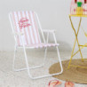 Lot de 6 Chaises Pliantes Extérieur Multicolore Rayures 44 x 52 x 75 cm Gain de Place