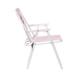 Lot de 6 Chaises Pliantes Extérieur Multicolore Rayures 44 x 52 x 75 cm Gain de Place