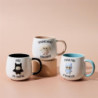 Lot de 3 Mugs Céramique Relief 40 cl Motifs Humoristiques Gromimis - Anse Colorée