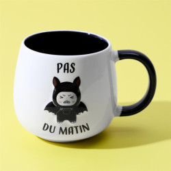 Lot de 3 Mugs Céramique Relief 40 cl Motifs Humoristiques Gromimis - Anse Colorée