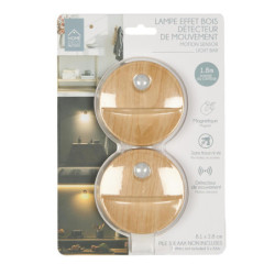 Lot de 12 packs de 2 soit 24 Lampes LED Détecteur de Mouvement Magnétique à Piles D 8 cm