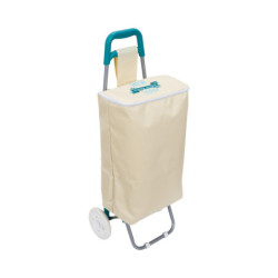 Chariot de Courses Isotherme Pliable 32 x 21 x 92 cm Grande Capacité Transport Facile