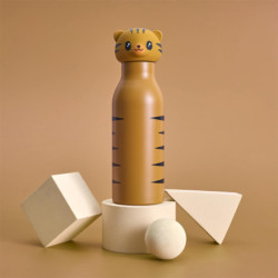 Lot de 3 Gourdes Isothermes Inox 40 cl Motif Animaux - Étanches - Chaud 6h Froid 18h