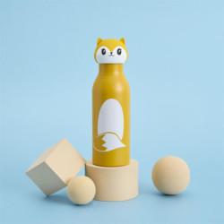 Lot de 3 Gourdes Isothermes Inox 40 cl Motif Animaux - Étanches - Chaud 6h Froid 18h