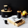 Tiroir Range Capsules de Café Universel - Boite Bois et Verre 30 x 30 cm x H 10 cm - Plateau verre