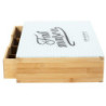 Tiroir Range Capsules de Café Universel - Boite Bois et Verre 30 x 30 cm x H 10 cm - Plateau verre