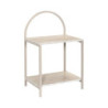 Lot de 2 Chevets Arche Bois et Métal 40 x 30 x 63 cm Tables de Nuit 2 Niveaux Rangement Chambre