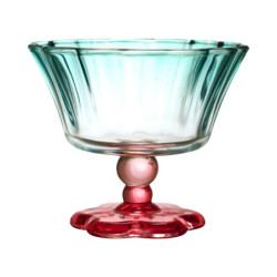 Lot de 12 Coupes à Pied Colorées en Verre Dégradé D11 cm