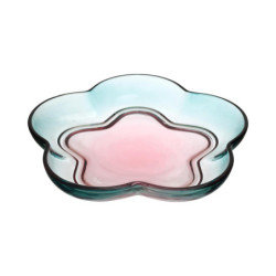 Lot de 12 Assiettes à Dessert en Verre Dégradé Multicolore D 19,3 cm - Etoiles