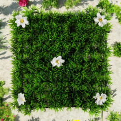 Lot de 24 Dalles Gazon Artificiel 25 x 25 cm Clipsables Décor Extérieur 1.5 m²