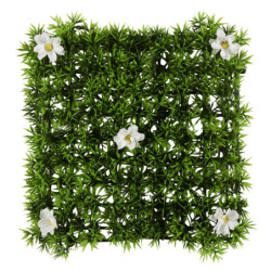 Lot de 24 Dalles Gazon Artificiel 25 x 25 cm Clipsables Décor Extérieur 1.5 m²