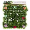 Lot de 24 Dalles Gazon Artificiel 25 x 25 cm Clipsables Décor Extérieur 1.5 m²