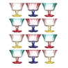 Lot de 12 Coupes à Pied Colorées en Verre Dégradé D11 cm