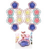 Lot de 12 Assiettes à Dessert en Verre Dégradé Multicolore D 19,3 cm - Etoiles