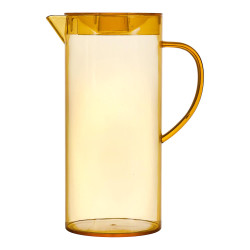 Lot de 4 Carafes Plastique 1,1 L avec Couvercle - Violet Rouge Bleu Jaune