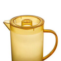 Lot de 4 Carafes Plastique 1,1 L avec Couvercle - Violet Rouge Bleu Jaune