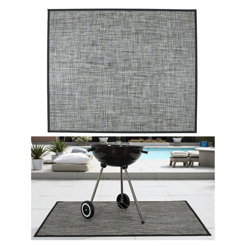 Tapis de Protection Dessous de Barbecue Extérieur 100 x 120 cm - Tapis Anti-Taches Sol Terrasse
