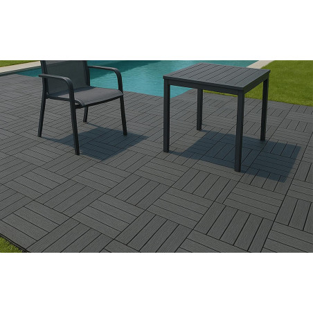Lot de 8 packs de 4 soit 32 Dalles Clipsables 30 x 30 cm soit 2,88 m² Sol Extérieur