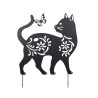 Décoration de Jardin Chat en Métal Noir à Planter 52 x 65 cm
