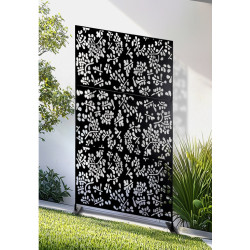 Panneau Occultant Extérieur en Métal Décoratif 120 x 40 x H 193 cm