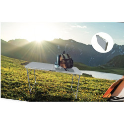 Table de Camping Pliante 120x60 Aluminium- Format Valise Transportable