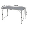 Table de Camping Pliante 120x60 Aluminium- Format Valise Transportable