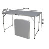 Table de Camping Pliante 120x60 Aluminium- Format Valise Transportable