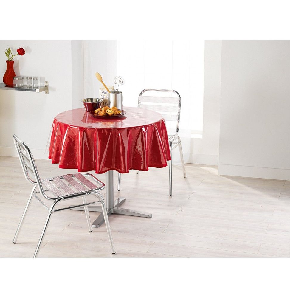 Nappe cristal ronde - D 140 cm - PVC - Transparent