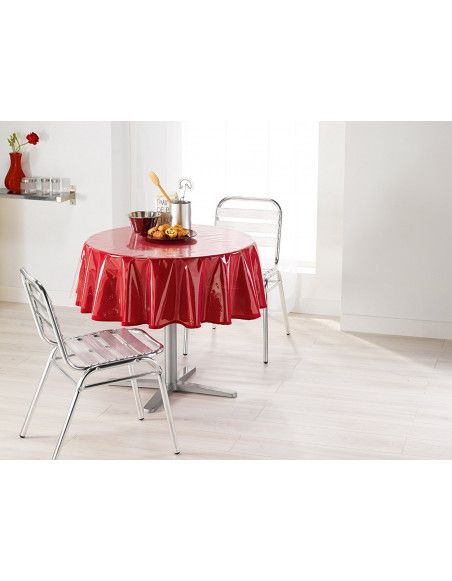 Nappe cristal ronde - D 140 cm - PVC - Transparent