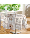 Nappe ronde - D 160 cm - PVC - Cosy coeur