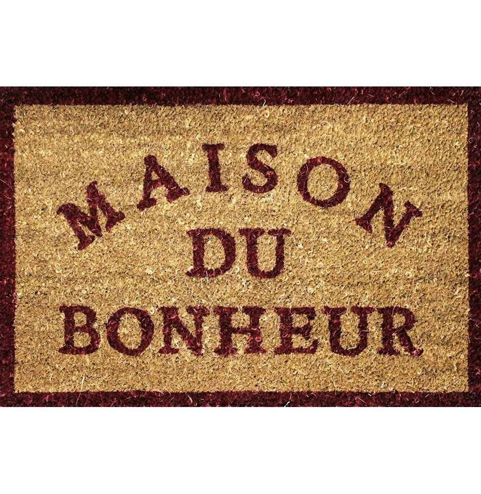 Paillasson rectangle - 45 x 60 cm - Coco - Bonheur