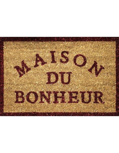 Paillasson rectangle - 45 x 60 cm - Coco - Bonheur