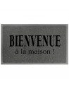 Tapis d'entrée rectangle - 40 x 75 cm - Maison - Gris/Noir