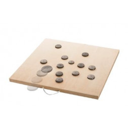 Jeu de palet - 70 x 70 x 3 cm - Bois et fer - Beige