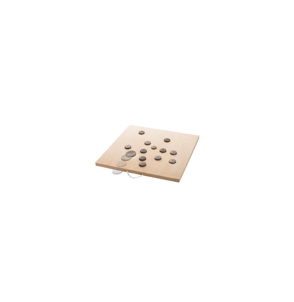 Jeu de palet - 70 x 70 x 3 cm - Bois et fer - Beige