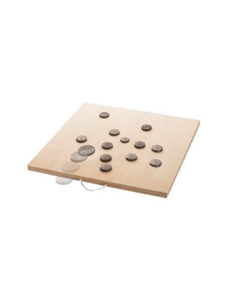 Jeu de palet - 70 x 70 x 3 cm - Bois et fer - Beige