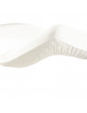 Drap housse 2 personnes Lina - 57 fils - 140 x 190 cm - Blanc