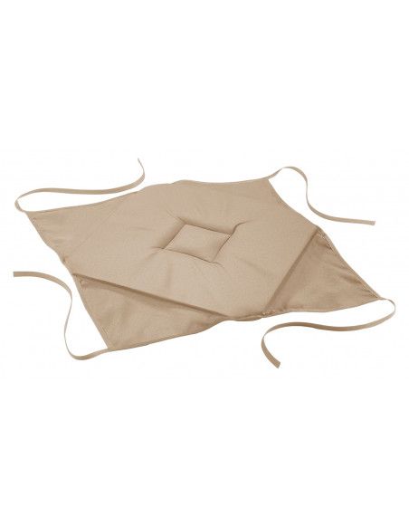 Galette 4 rabats Essentiel - 36 x 36 x 3,5 cm - Polyester - Beige