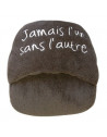 Chausson géant duo ultra doux - Taupe