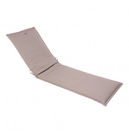 Coussin de transat - 190 x 60 cm - Polyester et mousse PU - Taupe