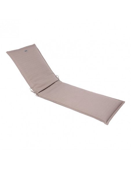 Coussin de transat - 190 x 60 cm - Polyester et mousse PU - Taupe