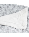 Plaid fourrure  - Bouclée - 120 x 160 cm - Polyester - Gris clair