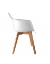 Fauteuil scandinave pour enfant - 41.50 cm x 41 cm x 57 cm - Polypropylène et hêtre - Blanc