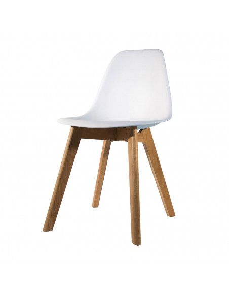 Chaise scandinave pour enfant - 30.50 cm x 36.50 cm x 56.50 cm - Blanc