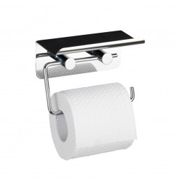 Dérouleur papier WC avec support pour smartphone - Chrome - Wenko