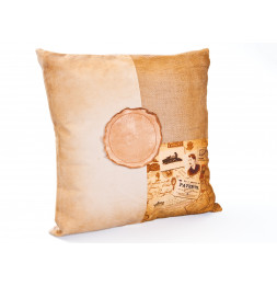 Coussin Katla - 45 x 12 cm - Coton jute et cuir