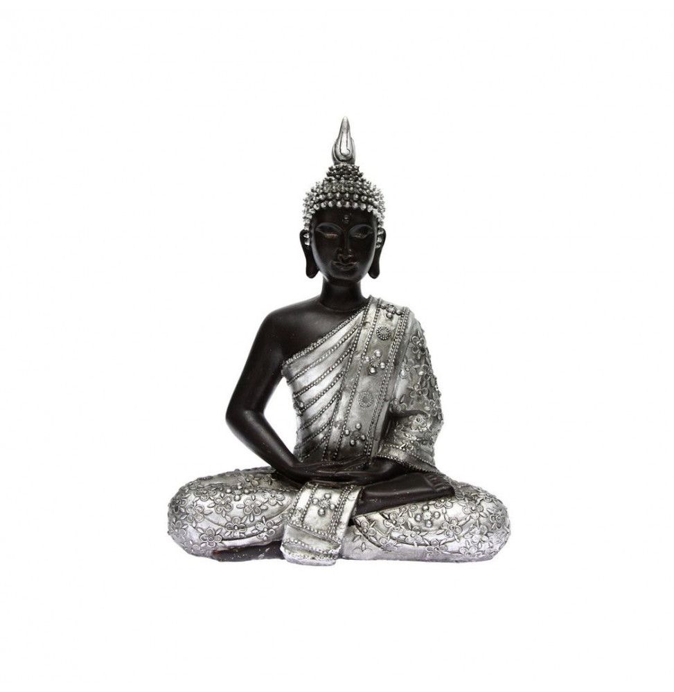 Statuette de bouddha assis en lotus - Hauteur 28 cm - Décoration d'intérieur zen