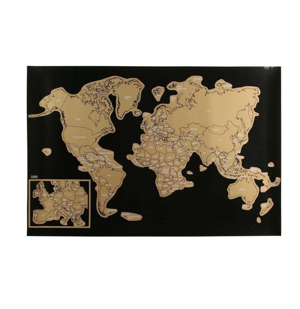 Carte du monde à gratter - 60 x 40 cm